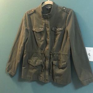 Roz&Ali army green jacket M embellished